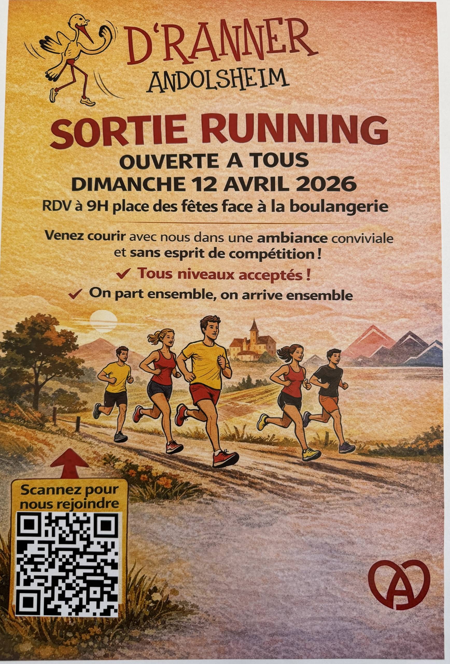 Sortie Running dimanche 12 avril 2026